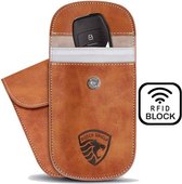 RFID Autosleutel Anti-diefstal Beschermhoes voor Keyless Go Auto's - Echt leer