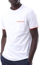 Sun68 Sun68 Knit T-shirt - Mannen - wit - oranje