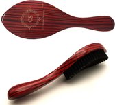 CS Quality Brushes - Haar Borstel-Baard Borstel-Antiklit-Styling-Wave Brush- 360 Waves-Lange Korte Haar-Krullen haar-Handle - Rood haarborstel - Red Wave brush
