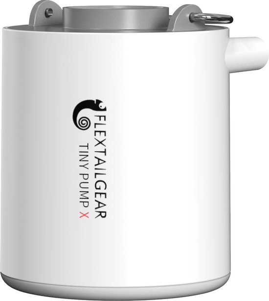 Flextail Gear luchtbed pomp Tiny Pump X - Oplaadbare luchtbedpomp - 400LM lantaarn - 3-in-1 - grijs