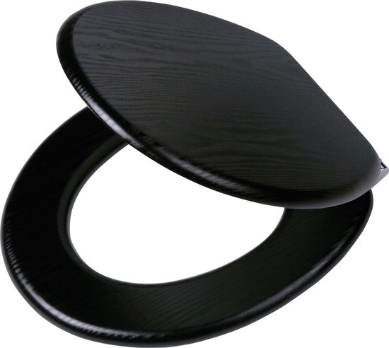 Tiger Blackwash - Toiletbril - WC bril -  MDF - Zwart