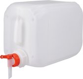 Jerrycan 10 liter met kraan - handig stapelbaar – UN gekeurd – voor water en gevaarlijke vloeistoffen – inclusief dop – totaal te legen