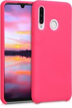 kwmobile telefoonhoesje voor Huawei P30 Lite - Hoesje met siliconen coating - Smartphone case in neon roze