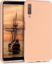 kwmobile telefoonhoesje voor Samsung Galaxy A7 (2018) - Hoesje voor smartphone - Back cover in perzik