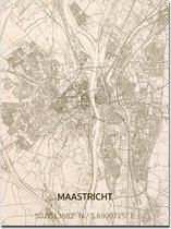 Brandthout houten stadskaart Maastricht 80x60 cm