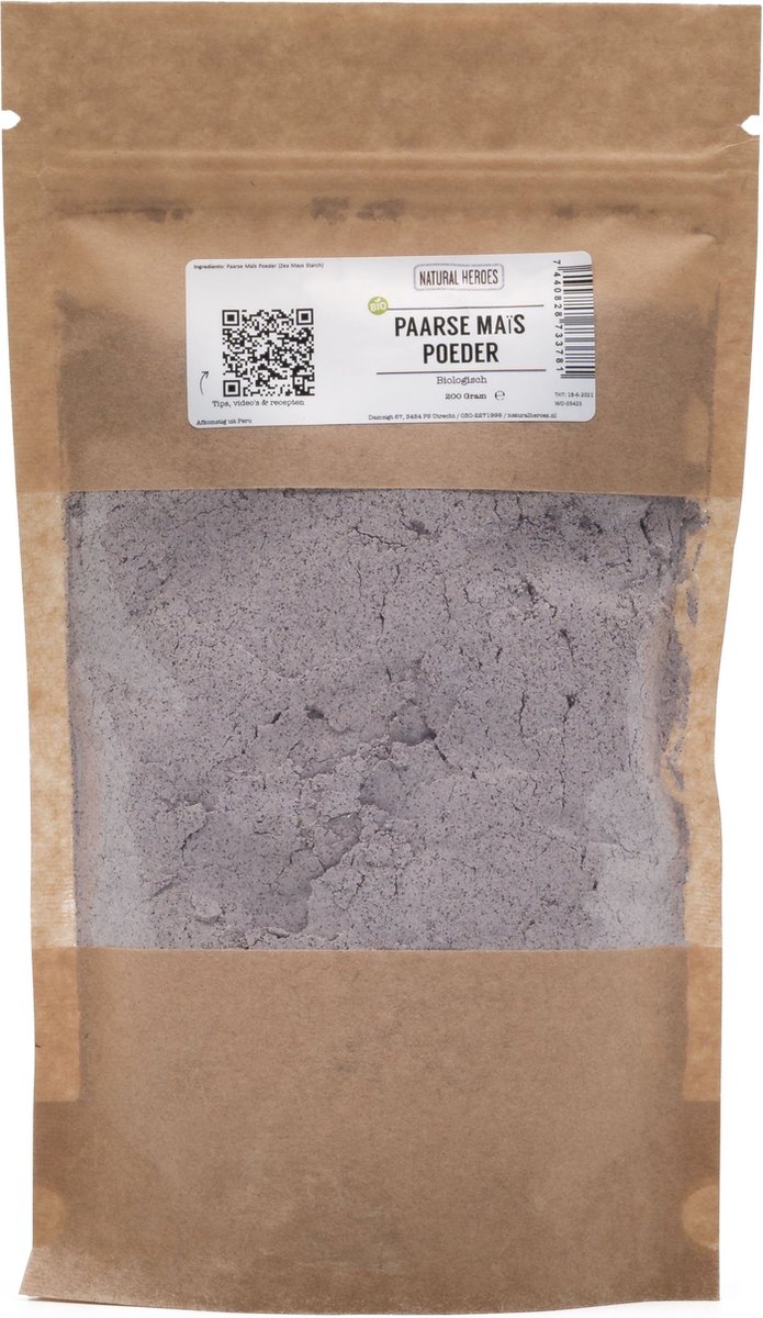 Paarse Maïs Poeder - Biologisch 200 gram