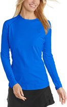 Coolibar - UV Zwemshirt voor dames - Longsleeve - Hightide - Baja Blauw - maat XL
