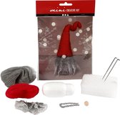 Mini kit Creative. Gnome de Noël avec barbe grise. H : 13cm. 1 jeu