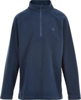 Color Kids - Fleece pullover met halve rits voor kinderen - Effen - Donkerblauw - maat 140cm