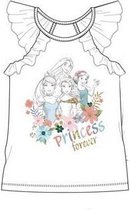 Disney Princess T-shirt - Princess Forever - wit - maat 116 (6 jaar)
