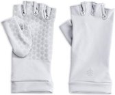 Coolibar UV vingerloze Handschoenen Unisex - Wit - Maat S