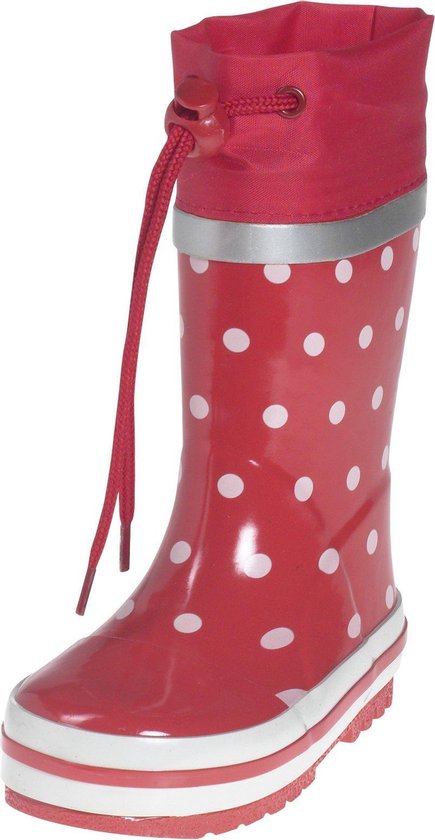 Playshoes Bottes de pluie pour femmes Enfants - Rouge à pois Witte - Taille 32/33