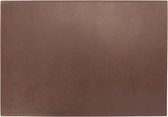 Placemat - Leder Look - Bruin - 43x30cm - Kunststof - (set van 12)