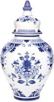 Pot avec couvercle - h : 27,5 cm - mug - Royal Delft - Coffret cadeau Luxe - Bleu de Delft - pot décoratif - pot de rangement - céramique - pot en faïence - pot de rangement cuisine - décoration de la maison