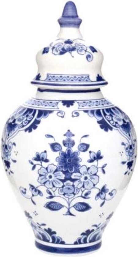 Pot met deksel - 27,5 cm hoog - Royal Delft - Delfts blauw - vaas met deksel - sierpot - pul - cadeau vrouw populair