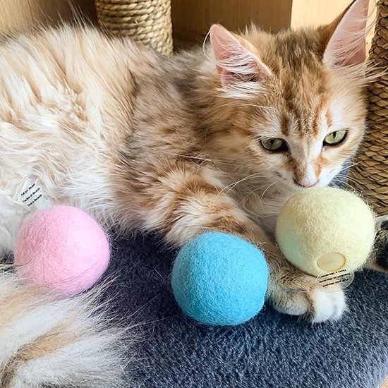 4 balles éponge jouet pour chat pas cher