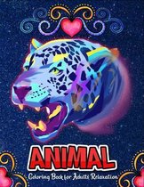 Animal coloring book for adults relaxation