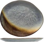 Thirza Grey Dinerbord - Plat - 32,5x28,5cm - Ovaal