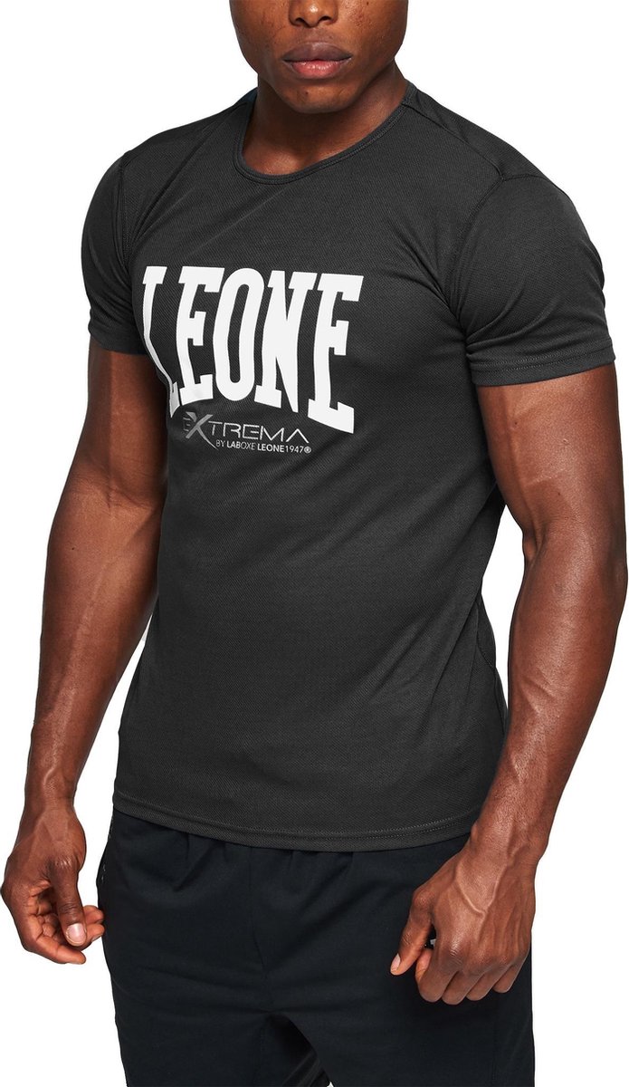 Leone T-Shirt Logo Zwart Large