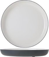 Aluminium Klein Dinerbord - Ø 25xh3cm - Wit - Email Graphite Grey