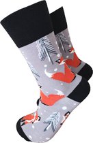 Verjaardag cadeautje - Vossen sokken - Sokken - Leuke sokken - Vrolijke sokken - Luckyday Socks - Sokken met tekst - Aparte Sokken - Socks waar je Happy van wordt - Maat 36-41