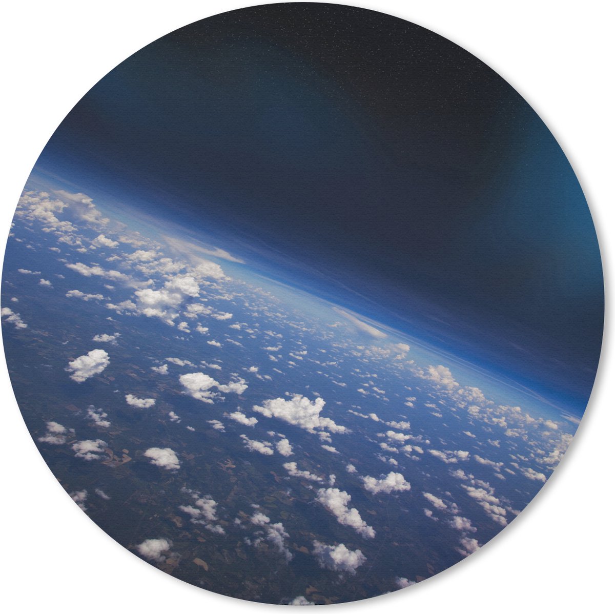 Muismat rond 30x30 cm - Mousepad Aarde vanuit de ruimte - Ronde muismatten