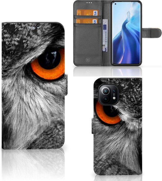 Portefeuille Xiaomi Mi 11 Cuir PU Portefeuille pour Hibou