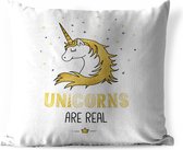 Coussins d'extérieur - Jardin - Citation de licorne illustration pour enfants - 50x50 cm