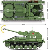 L01 - Russische SU76M Tankjager - 601 onderdelen en 3 mini-figuren - WW2 Bouwstenen