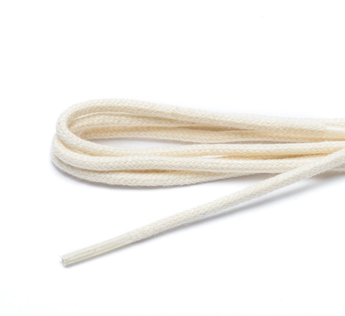 ARIESZZZ - Schoenveters - Creme - Rond 70 cm - 3 mm - 4-6 gaatjes