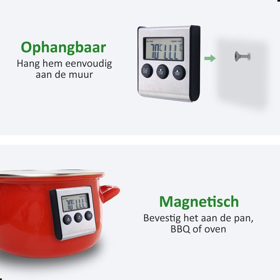 Tasty Tools Keukenthermometer -  Vlees en Suikerthermometer - BBQ accessoire
