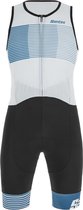Santini Snelpak Heren Blauw Zwart - Freccia Redux Seeveless Aero Trisuit - Img Long Distance Pad - XL