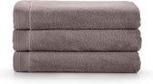 Bamatex Home Textiles - Collectie Emotion - Badhanddoek – 70*140 cm - BROWN - Set van 3 stuks - Egeïsche gekamde katoen- 540 g/m2