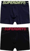 Superdry 2P boxers zwart & blauw - M