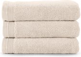 Bamatex Home Textiles - Collectie Emotion - Handdoek - 50*100 cm – BEIGE - set van 3 stuks - Egeïsche gekamde katoen- 540 g/m2