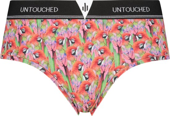 Untouched boxershort hipster dames - ondergoed dames - duurzaam - perfecte pasvorm - Parrot Hipster XL