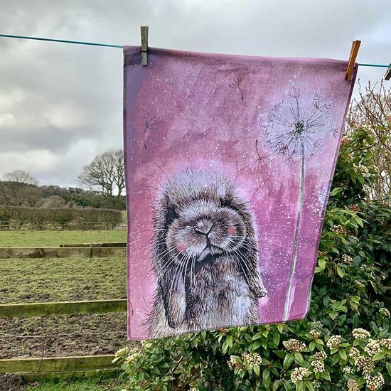 Foto: Alex clark theedoek misty konijn