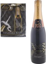 Funny Fashion - Opblaasbare champagne fles - Fun/Fop/Party/Oud jaar/Bruiloft/Geslaagd - versiering/decoratie/feestartikelen - 75 cm