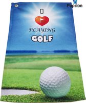Papillon - Golfhanddoek - Microvezel - 50x30 cm - I Love playing golf
