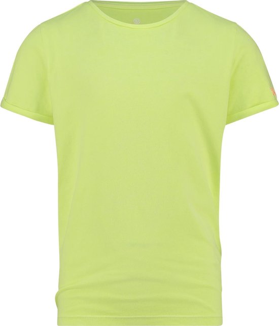 Vingino T-shirt Essentials Meisjes Katoen Neon Geel Maat 92