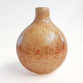 Colmore - Vaas - handgemaakt glas - oranje - 16 x 21 cm hoog