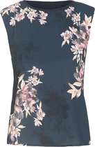 Cassis Dames Cassis - Top met schoudervulling en bloemenprint - T-shirt - Maat 38