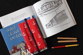 Travel with Pencils - Amsterdam boek en pennenzak voor jongens en meisjes - potlood tasje voor kinderen en volwassenen