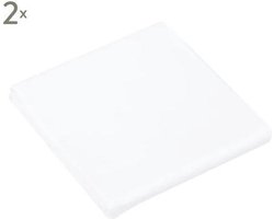 2 Witte hoeslakens 100% katoen Port Maine hoogwaardig bedtextiel 160x200