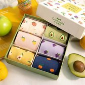 Giftbox hoge sneakersokken fruits| Hoge sokken dames en heren