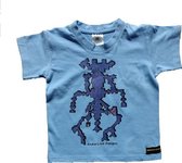 Anha'Lore Designs - Alien - Kinder t-shirt - Lichtblauw - 1/2 jaar