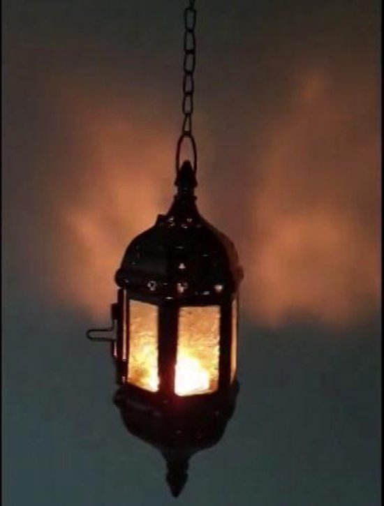 ✿BrenLux ® Marokkaanse hangende lantaarn - Windlicht in glas – Hanglamp  Candle 1... | bol.com