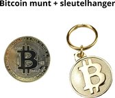Bitcoin sleutelhanger - Bitcoin munt - Set van 2 - Cryptocurrency - Bitcoin standaard - Crypto - Cryptovaluta - Crypto munt - Crypto wallet