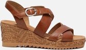 Gabor Comfort sandalen met sleehak cognac - Maat 38