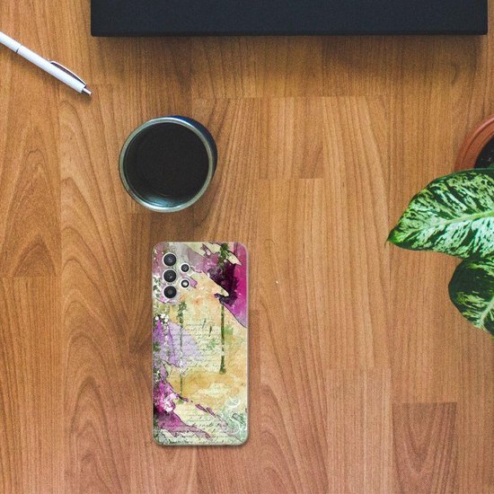 Coque Téléphone pour Samsung Galaxy A32 4G TPU étui Peinture Lettre